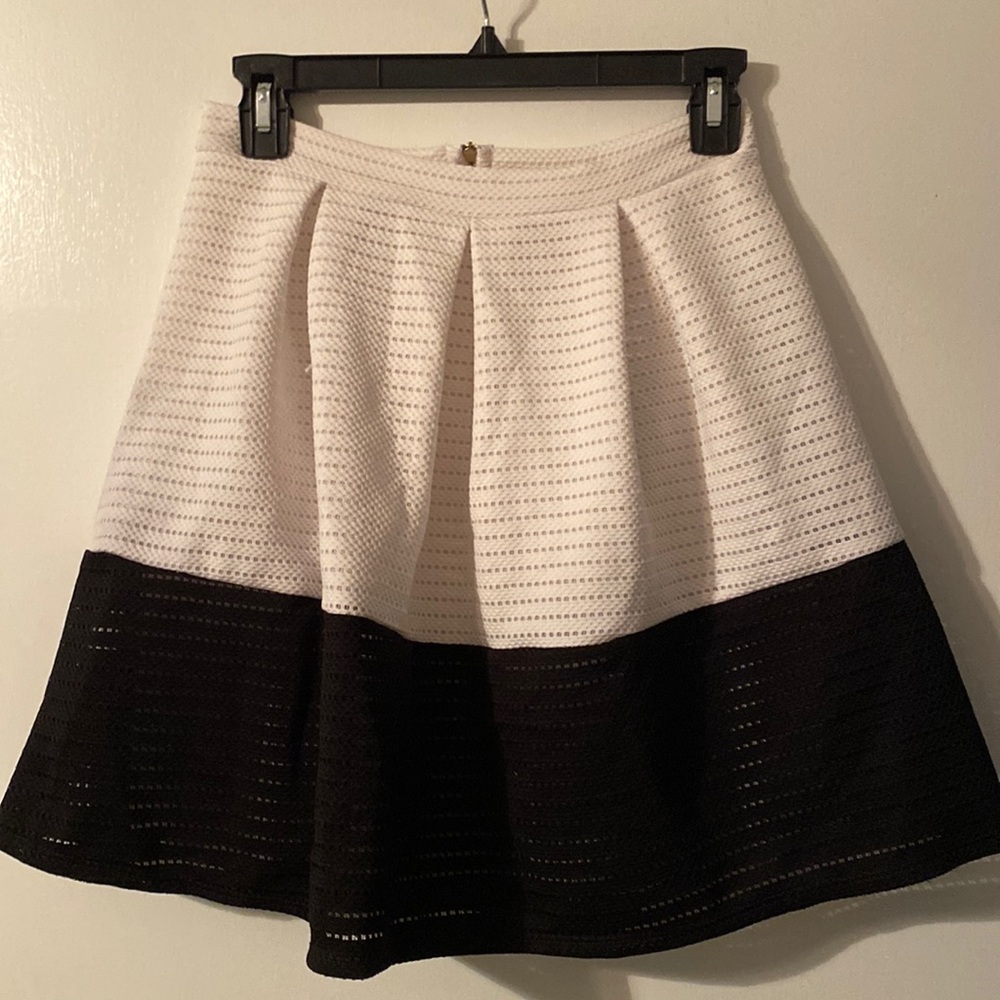 Black & White Colorblock Skirt